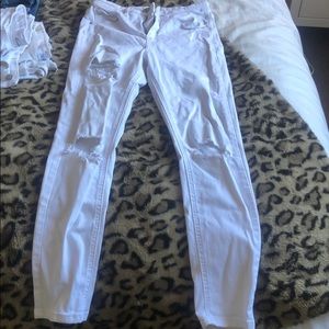 Top shop Leigh White Skinny Ankle Jeans